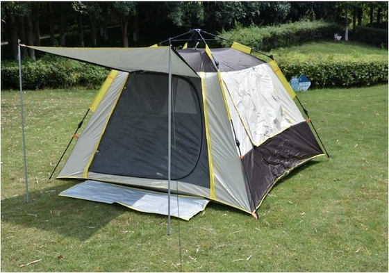 210*210*145CM cinza impermeável revestido de 190T poliéster Automático Tendas de acampamento ao ar livre Pop Up Sun Shade Tent Silver PU2000MM fornecedor