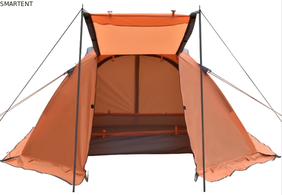 150*210*120cm Impermeável Laranja 210D Poliéster Ripstop revestido PU3500+ Tendas de acampamento ao ar livre adequadas para 2~3 pessoas fornecedor