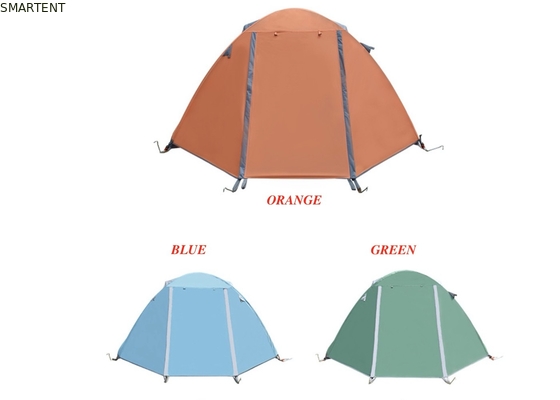 150*210*120cm Impermeável Laranja 210D Poliéster Ripstop revestido PU3500+ Tendas de acampamento ao ar livre adequadas para 2~3 pessoas fornecedor