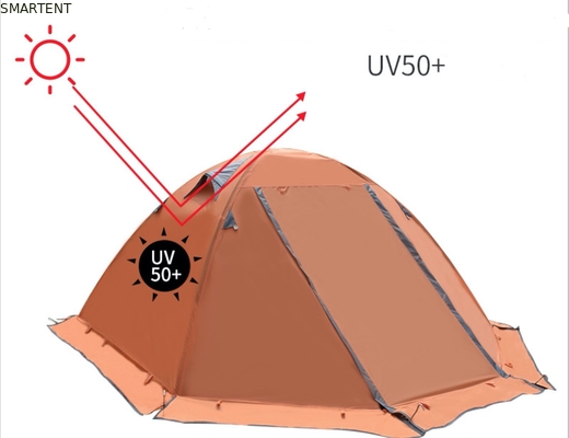 210X180X130cm Laranja impermeável PU2000mm revestido 190T poliéster aconchegante tenda de acampamento fornecedor