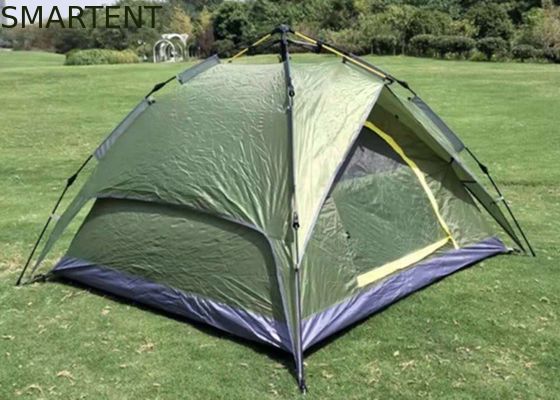 Comprar 210*210*135cm Automático Fibra de vidro Pólus impermeável PU2000mm revestido verde 190T poliéster impermeável Campo ao ar livre Tendas Fabricação em linha
