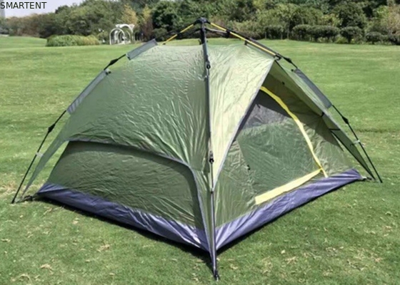 210*210*135cm Automático Fibra de vidro Pólus impermeável PU2000mm revestido verde 190T poliéster impermeável Campo ao ar livre Tendas fornecedor