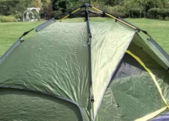 210*210*135cm Automático Fibra de vidro Pólus impermeável PU2000mm revestido verde 190T poliéster impermeável Campo ao ar livre Tendas fornecedor
