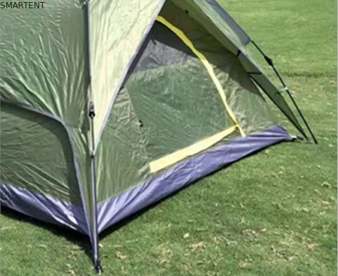 210*210*135cm Automático Fibra de vidro Pólus impermeável PU2000mm revestido verde 190T poliéster impermeável Campo ao ar livre Tendas fornecedor