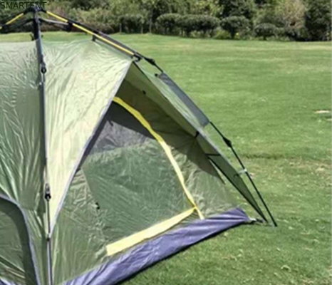 210*210*135cm Automático Fibra de vidro Pólus impermeável PU2000mm revestido verde 190T poliéster impermeável Campo ao ar livre Tendas fornecedor