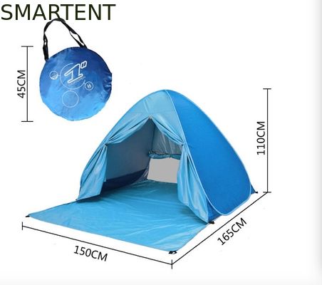 Comprar O abrigo do poliéster 190T Sun estala acima a máscara da barraca para a cortina de porta de W da parte dianteira da praia Fabricação em linha