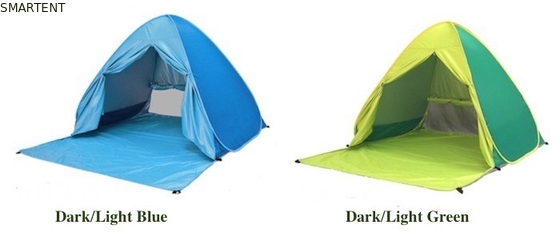 Tendas de acampamento ao ar livre Tenda de praia automática pop up tamanho mais Prata revestida 190T Poliéster 165 * 200 * 130cm à prova de sol com UV 50 fornecedor