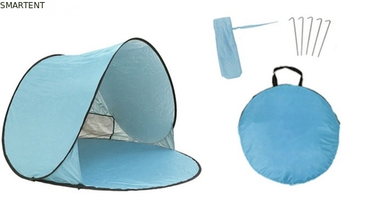 150*150*90cm Área exterior impermeável Pop Up Canopy Tent à prova de sol revestido de prata 190T poliéster abrigo automático de praia fornecedor