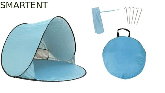 Comprar 150*150*90cm Área exterior impermeável Pop Up Canopy Tent à prova de sol revestido de prata 190T poliéster abrigo automático de praia Fabricação em linha