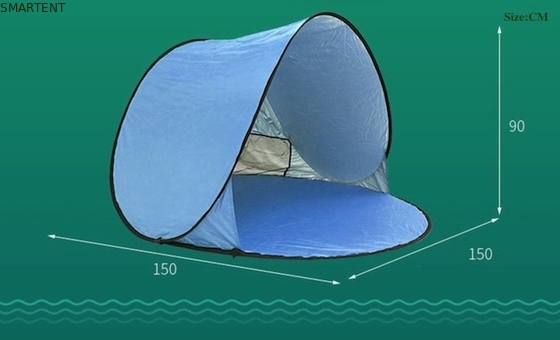 150*150*90cm Área exterior impermeável Pop Up Canopy Tent à prova de sol revestido de prata 190T poliéster abrigo automático de praia fornecedor