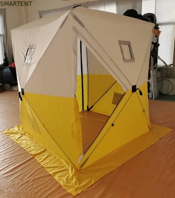 200*200*200MM Tendas de trabalho de exterior de PU à prova d'água de duas cores revestidas com poliéster 200D Oxford Fibra de vidro dobrável fornecedor