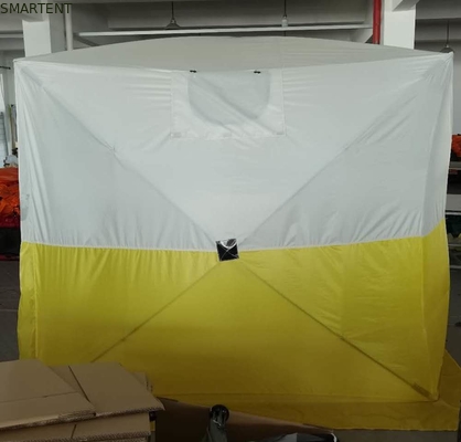 235*235*200MM abrigo de pesca ao ar livre PU revestido 200D poliéster de fibra de vidro de Oxford tenda de acampamento de dupla cor fornecedor