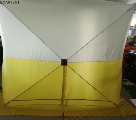 235*235*200MM abrigo de pesca ao ar livre PU revestido 200D poliéster de fibra de vidro de Oxford tenda de acampamento de dupla cor fornecedor