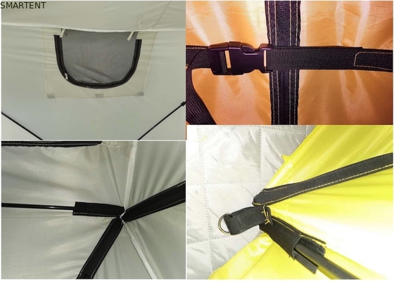 235*235*200MM abrigo de pesca ao ar livre PU revestido 200D poliéster de fibra de vidro de Oxford tenda de acampamento de dupla cor fornecedor