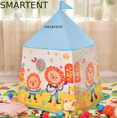 Comprar Barraca exterior de acampamento Lion Pattern Kids Tepee imprimindo dobrável da casa do jogo do festival Fabricação em linha