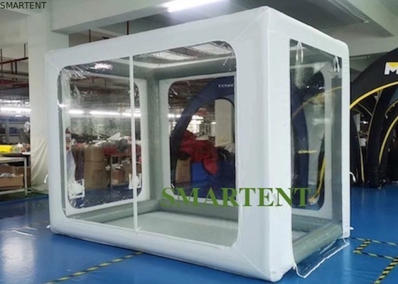 Tenda de acampamento inflável de retângulo branco 400D Oxford Air Pole Tenda isolada L3XW2XH2.2M fornecedor