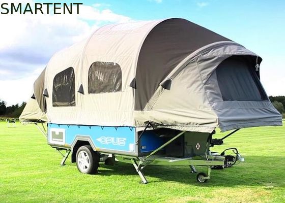 Comprar Barraca inflável do reboque de campista do quadro do tubo da lona TPU do poliéster da barraca de 6X2X1M Outdoor Roof Top Fabricação em linha