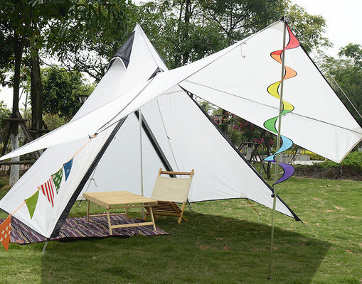 Comprar Barraca indiana exterior 320X260X200CM de Yurt da tenda das barracas de acampamento da lona branca do algodão Fabricação em linha