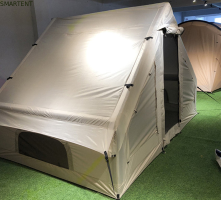 Área exterior 300X200X200CM Canvas inflável Camping Tent House Dupla camada de algodão bege fornecedor