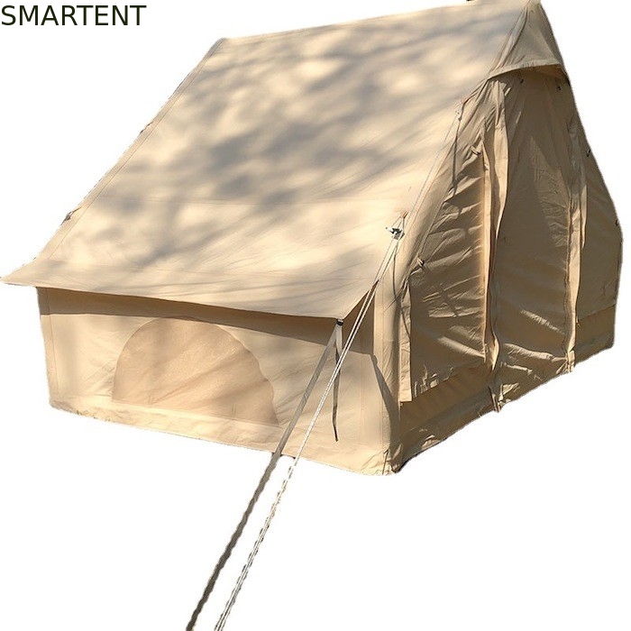 Tendas de acampamento ao ar livre Tenda inflável à prova de chuva de algodão bege espessado para acampamento em família e aventuras ao ar livre fornecedor