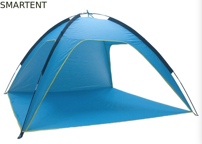 Blue Silver Coated 4-Person 210*210*130CM Polyester Beach Awning Tendas de acampamento ao ar livre com proteção UV à prova de água fornecedor