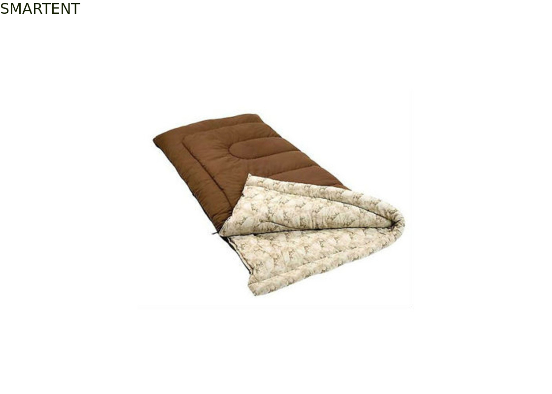 Envelope retangular de flanela castanha castanha Sacos de dormir de algodão de montanha para uso único fornecedor