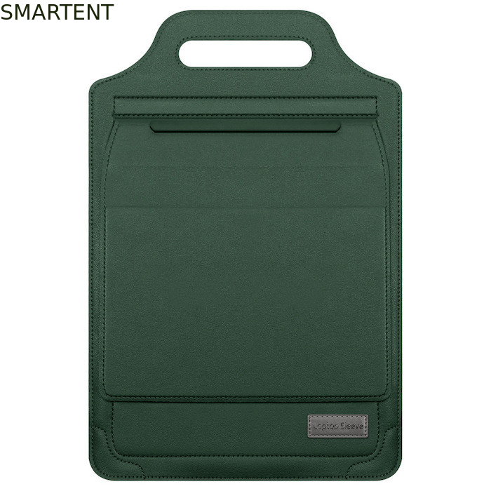 High Standard 13' Green PU Multi Purpose Laptop Sleeve Bags com Bolsa de Zipper fornecedor