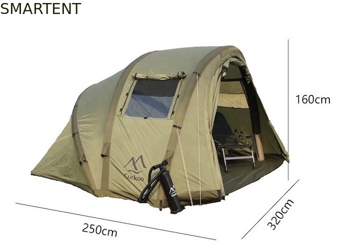 2 pessoas abrigo de pesca impermeável 210D Oxford inflável tendas de acampamento 320 * 250 * 160CM fornecedor