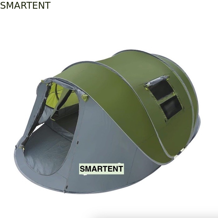 Tenda de acampamento de 4 a 6 pessoas com portas duplas e janelas de malha de ventilação fornecedor