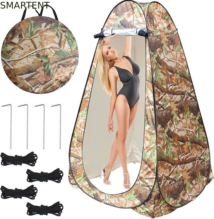 47.2*47.2*74.8 polegadas Camuflagem personalizada 190T Poliéster Pop Up Tendas de privacidade com proteção UV Design à prova d'água fornecedor