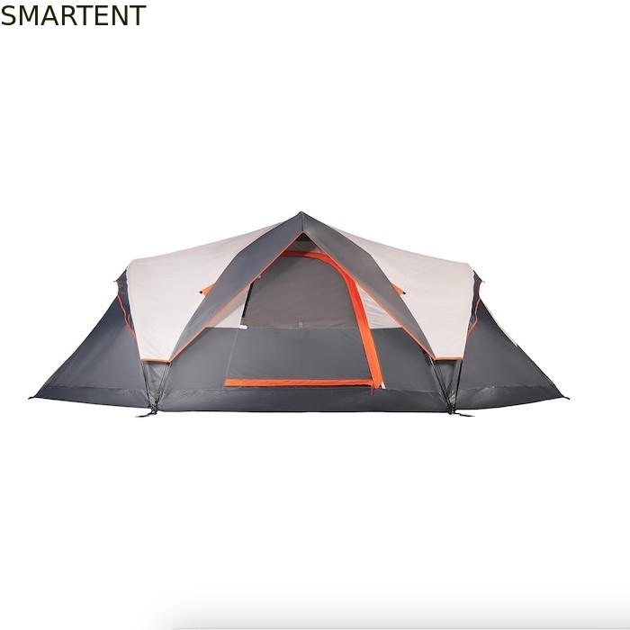 410*210*140CM Grey Polyester 6-Season Pop Up Camping Tent com piso impermeável / janelas de malha fornecedor