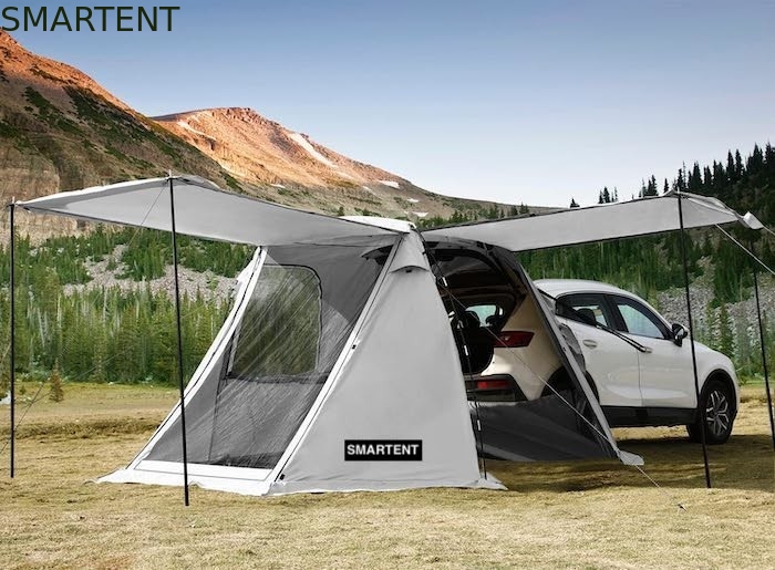 Tenda de acampamento exterior portátil de cor cinza impermeável revestida de poliéster SUV com fácil configuração de 10 minutos para 2-4 pessoas fornecedor