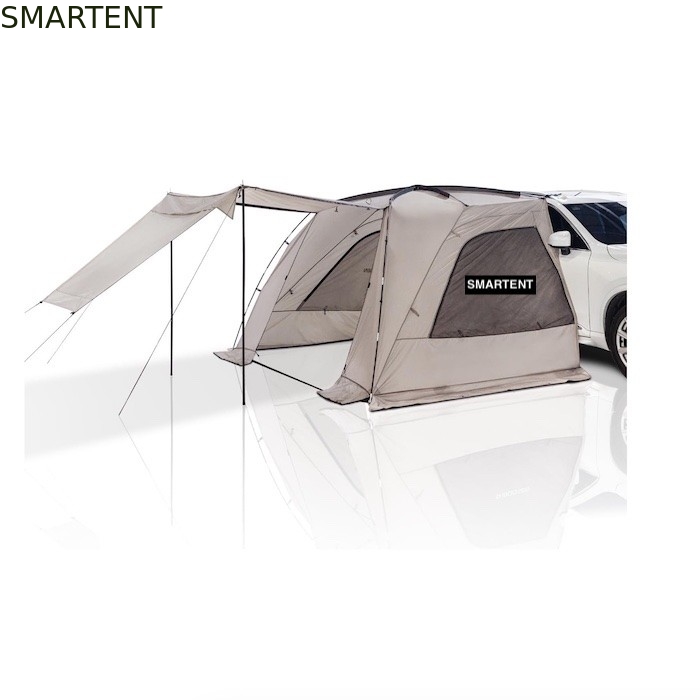 2.49*3.20*1.91M Tenda de acampamento de carro cinza portátil impermeável PU3000MM revestido de tecido de poliéster para aventura ao ar livre fornecedor