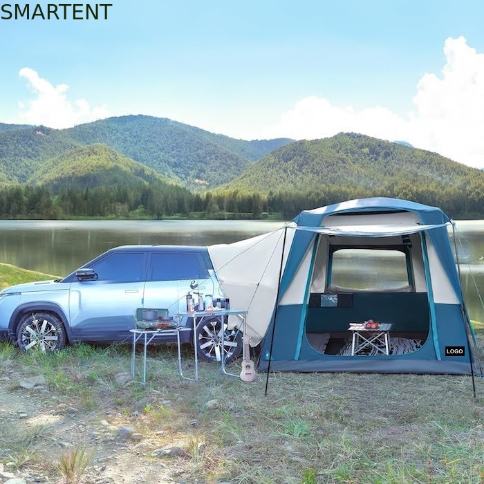 3.05*2.44*2.21M Personalizavel 4 Temporada Cor Azul Impermeável PU2000MM Revestido Poliéster Mobile Car Camping Tent fornecedor