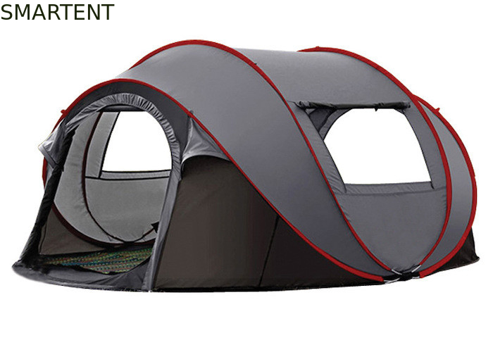 280*200*130CM 4 pessoas Poliéster cinza impermeável 4 estações Forma de barco Pop Up Camping Tents Carry Bag Incluído fornecedor