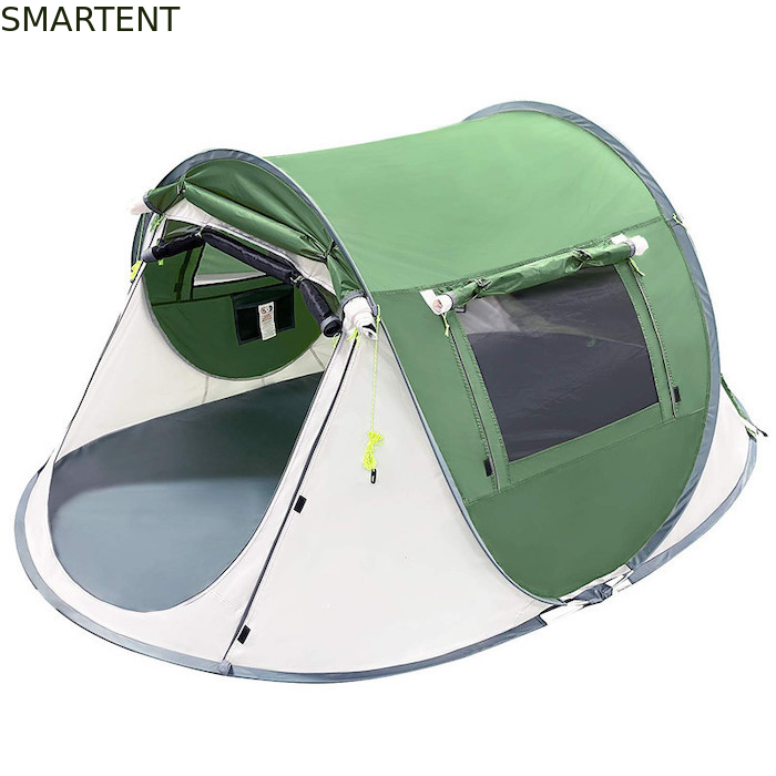 2 pessoas 245*148*100cm Poliéster verde impermeável Acampamento ao ar livre Tenda de barco espaçosa com ventilação de malha fornecedor