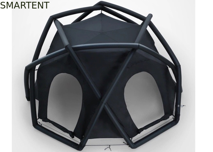 300*270*170 cm Preto Impermeável 210T Deluxe inflável Double Layer Queen Tent Com piscina inflável E Proteção UV fornecedor