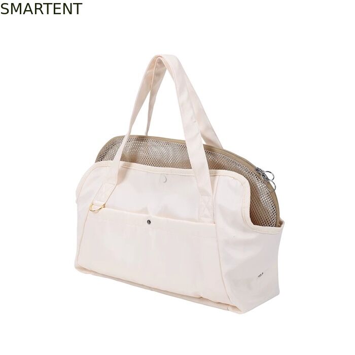 41*16*35CM Outdoor Beige Polyester Fiber Pet Travel Bag Foldable Lightweight Convenient Storage Ideal For Pet Owners On The Go fornecedor