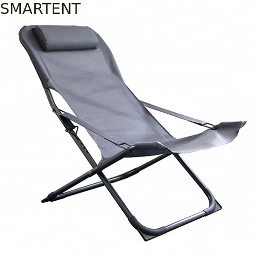 Sala de estar dobrável Chaise For Lawn Deck da praia do quadro de alumínio de Grey Folding Beach Lounge Chair fornecedor