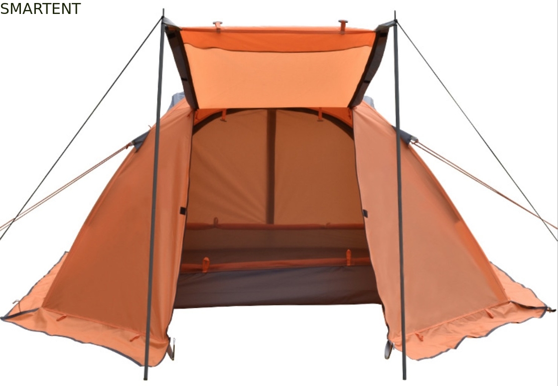 150*210*120cm Impermeável Laranja 210D Poliéster Ripstop revestido PU3500+ Tendas de acampamento ao ar livre adequadas para 2~3 pessoas fornecedor