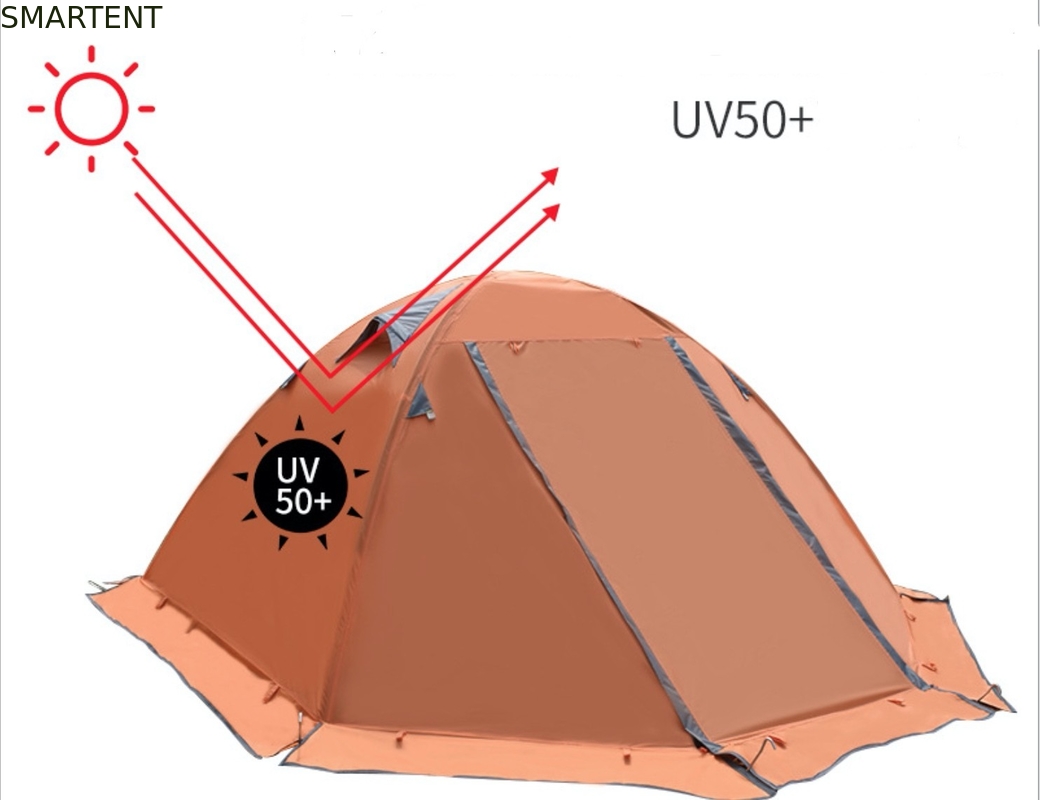 210X180X130cm Laranja impermeável PU2000mm revestido 190T poliéster aconchegante tenda de acampamento fornecedor