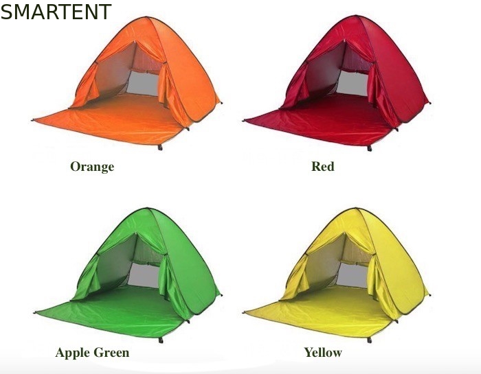 Tendas de acampamento ao ar livre Tenda de praia automática pop up tamanho mais Prata revestida 190T Poliéster 165 * 200 * 130cm à prova de sol com UV 50 fornecedor