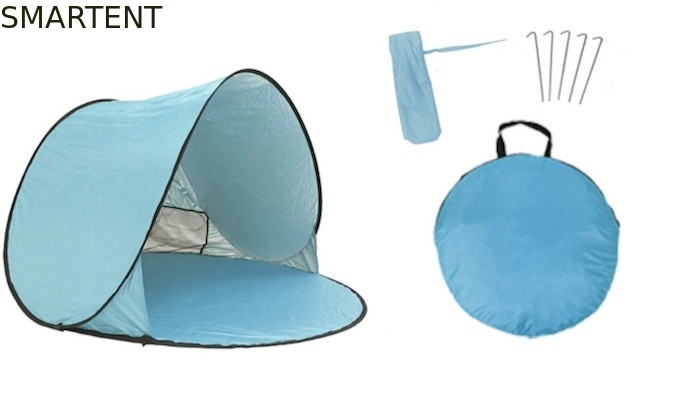150*150*90cm Área exterior impermeável Pop Up Canopy Tent à prova de sol revestido de prata 190T poliéster abrigo automático de praia fornecedor
