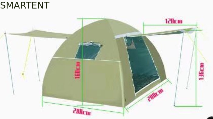 As grandes 4 barracas exteriores infláveis da pessoa prateiam a barraca 200X200X150CM do ar da abóbada de Colated 210T fornecedor